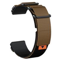 Garmin Nylon 22 26mm Loop Strap 5Plus 6Pro 7Pro Quick Release Wristband Replaceable Watch Band Fenix7X/5X/5XPlus/6X/6XPro Belt 22mm juoda ruda spalva