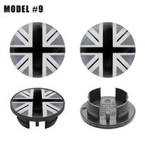 4 vnt. 54 mm automobilio ratlankio centrinis dangtelis, skirtas MINI Flag Cooper S JCW One R56 R60 F54 F55 F56 F60 Clubman Countryman 4pcs 54mm black