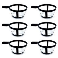 Set of 6 Reusable Coffee Filters High Efficiency Nylon Basket for Coffee Maker Perfect for Coffee Enthusiasts 1 white