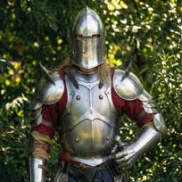 Viso kūno Barbuta Šarvų Šedevras Viduramžių Apsaugos Riterio Pilno Plokštelinio Šarvo Kostiumui Cosplay LARP, Dovana gray