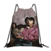 Michael Jackson Backpacks Portable Drawstring Bags Sports Bag Book Bags for Travel School One Size gray