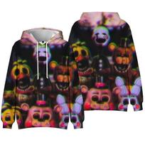 Five Nights At Freddy's Hoodies Grafiškai Spausdinti Cosplay Megztiniai Laisvalaikio Ilgomis Rankovėmis Viršutiniai Drabužiai Vyrams Moterims XS gray