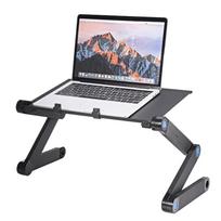 15KG Folding Ergonomic Design Stand Notebook Desk For Ultrabook, Netbook Or Tablet With Mouse Pad Black Laptop Table Stand With Adjustable raudona