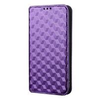 OPPO Find X5 Pro 3D Leather Case with Card Holder & Stand OPPO Find X5 Pro violetinė