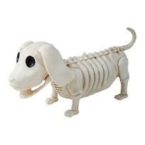 Helovino dešrainio šuniuko skeleto papuošalai, Įdomūs gyvūnų papuošalai, Pridėkite prie Helovino, Tinka siųsti One Size beige