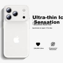 Best Seller 2 Million+Compatible with iPhone 17 Pro Max Case, Full Coverage Ultra-Thin Matte Semi-Transparent Shockproof Soft Silicone White