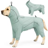 Dog raincoat summer outdoor raincoat Pet Four-Legged Hooded Dog Coat Elastic Nylon Waterproof Snowproof Cold Resistant Jacket (as the picture,XS（old）) white
