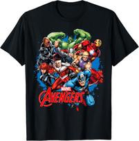 Marvel Keršytojai Klasikinis Veiksmo Grafinis Marškinėliai Marškinėliai XX-Large juoda