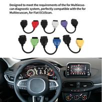 6 Pcs For MultiECUScan Adapter Cable OBD2 Diagnostic ECU Scan Tool Cable Replacement for Fiat black