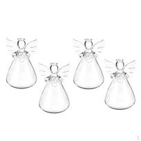 4 Angel Glass Hanging Flower Vase Terrarium Bottle Home Wedding white