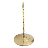 Receipt Bill Holder Thickened Stainless Steel Round Bottom Nonslip Ticket Spike for Restaurants Bars Kitchens(Golden beige