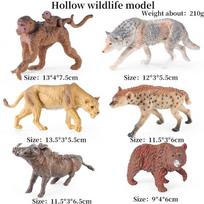 Oenux 6 vnt. Klasikiniai Australijos Afrikos Laukinių Gyvūnų Kengūros Koala Emu Hiena Šernas Modelis Veiksmo Figūrėlė Figūrėlė Žaislas Vaikui beige