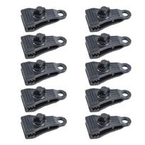 10Pcs Tarp Clips Pool Cover Clips Tent Fasteners Holder for Awnings, Camping 1 black