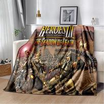 D Heroes of Might and Magic Retro žaidimo minkštas pliušinis flanelinis pledas svetainei, miegamajam, lovai, sofai, iškylai 40x50in gray
