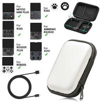 Protable Bag for RG35XX Plus Case for ANBERNIC RG35XX Cover Case for R36S R35S RGB20S XU10 Carrying Case for Miyoo mini Plus sidabras