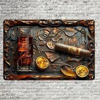 Vintažinis metalinis skardinis ženklas Retro viskio baro sienų dekoras Aliuminio plakatas 30x40cm gray