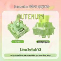 Silent V3 Peach & Lime Hot-Swappable Mechanical Keyboard Switch Set beige