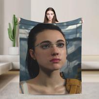 Death Stranding Game Blanket Fleece Print Multifunction Ultra-Soft Throw Blankets for Home Travel Rug Piece Size: 75*100cm, Weight: 230 GSM gray