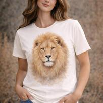 Lion T Shirt Watercolor Art Soul of the Wild Nature Animal Calm Aesthetic Top Earthy Top For XXL white