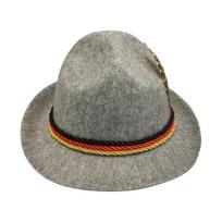 Tamsus Oktoberfest skrybėlė su plunksna, Vokiečių festivalio džiazo skrybėlė - Tradicinis Bavarijos galvos apdangalas vyrams ir moterims, Vienas dydis One Size black