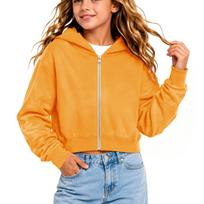 Kids Color Cropped Hoodie Casual Jacket for Fall Winter 140 balta