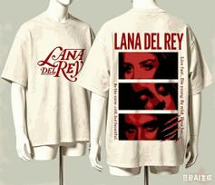 Lana Del Rey For Fan Gift Tshirt Unisex Unisex Harajuku Oversized Unisex Short Sleeve Streetwear High Quality Couples Retro Couples S black