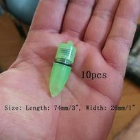 10 vnt./rinkinys LED šviesos žvejybos varpeliai žadintuvas spaustukas plastikinis naktinės žvejybos meškerės šviesos signalizatorius 10 pcs brown