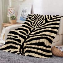1pc Flannel Blanket Zebra Pattern Soft And Comfortable Durable Suitable for All Seasons Ideal for Sofa, Bed, Travel, Camping, Home Decoration, Adult A 75X95CM white