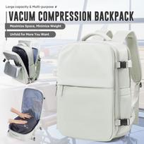 Vacuum Compressed Travel Backpack for Business Leisure Multifunctional Laptop Bag for Clothes Storage gray