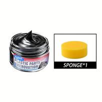 Automobilio Juodo Plastiko Apdailos Atnaujinimo Kremas Išblukusiems Bamperiui, Prietaisų Skydeliui UV Apsauga 30G black