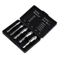 5pcs Screw Extractor Remover Drill Tool Set & With Case Hw7