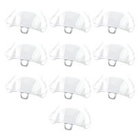 10/20 vnt. seilių apsauga veidui, daugkartinė, skaidri, su elastine ausies kilpa, restorano šefui, maisto paslaugoms, nosies ir burnos apsauga 10 pcs white