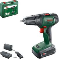 Belaidis gręžtuvas-atsuktuvas Bosch UniversalDrill 18V (žalia/juoda, ličio jonų baterija 2,5 Ah, dėklas, POWER FOR ALL ALLIANCE)
