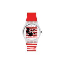 SWATCH Unisex 34mm Watch GZ352 GZ352 Red white