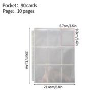 Korean Pop Photocard Binder 4/8/9 Girds Large Capacity Photo Albums Idol Cards Storage Book Transparent Binder Background Paper (As shown-11600)- gray