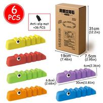 Kids Crocodile Stepping Stones Sensory Play Set Balance Training Montessori Toys For Toddlers Indoor Outdoor Parent-Child Game black