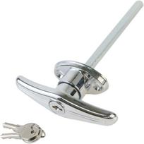 Funnytek Garažo durų T formos rankenos užraktų rinkinys Stoginės durų užraktas T rankena Šulinio ilgas užrakinamas priedas su 2 raktais RCL-0201 127mm RCL-0202 111mm gray