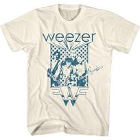 Weezer Blue Checkered Box Natural Alternative Rock Music Band  Children's T-shirt 120 gray