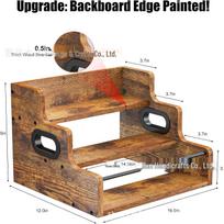 Cross-Border Wooden & Iron Kitchen Spice Rack - Multi-Functional Seasoning Storage Shelf brown