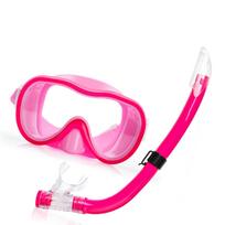 Snorkel Set for Adults Kids Dry Snorkel Mask Anti Fog Lens Soft Silicone Seal Adjustable Strap Underwater Swimming Gear Pink One Size pink