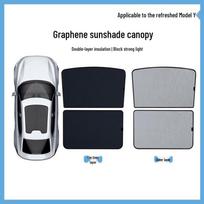Tesla Model Y & 3 Sunroof Blackout Sunshade - Heat Insulation & UV Protection Canopy Model Y New Version juoda