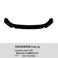 Front Lip Spoiler Kit for BMW X5M F85 & X6M F86 (2015-2018) - Aerodynamic Cross-Border Mod black