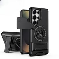 Case for Samsung Galaxy S24 Ultra ,Slide Camera Cover and Magnetic Ring oranžinė