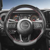 Suitable for Jeep Carbon Fiber Texture Steering Wheel Cover Grand Cherokee Compass Wrangler Renegade Avenger Grand Wagoneer Red rf1 gray