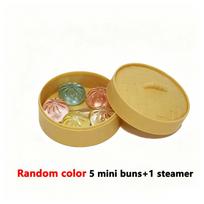 5 vnt. Mini koldūnai su garų puodu Suspaudžiami žaislai Rinkinys Minkšti Streso mažinimo Krištoliniai Squishy Fidget Sensoriniai žaislai Šventės dovanėlės beige