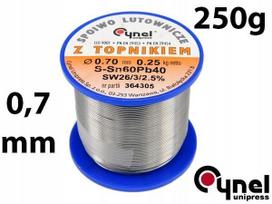Litavimo viela Cynel Sn60pb40 0.7mm 250g