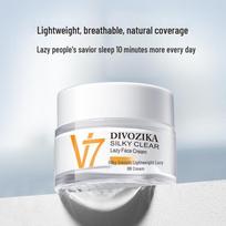 Sweetie V7 Tone-Up Moisturizing Face Cream - Nourishing Skincare Lazy Cream Cosmetics for Facial Care white