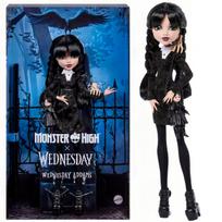 Kolekcinė lėlė Monster High x Wednesday Wednesday Addams, juoda