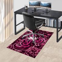 Monster High Biuro kėdės kilimėlis: Mielas animacinis mergaitės paveikslėlis su rožiniais plaukais namų dekoravimui, biuro kilimėlis 60cm by 90cm black