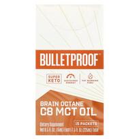 BulletProof, Brain Octane® C8 MCT aliejus, 15 pakelių, 0,5 fl uncijos (15 ml) kiekviena orange